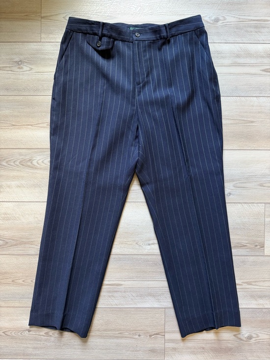 Lauren Ralph Lauren Pants - Lauren Ralph Lauren Women’s Navy Wool Pinstriped Trouser Pants Size 16W
